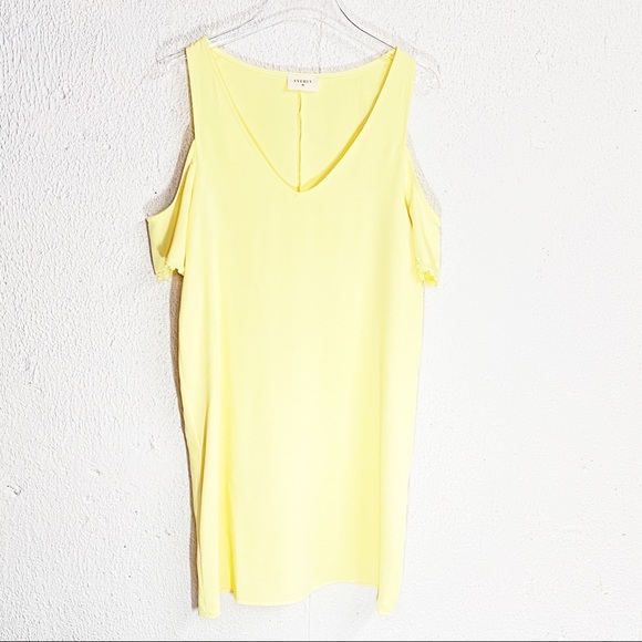 Anthropologie Everly Dress Cold Shoulder Yellow M - Picture 1 of 5